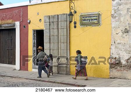 Stock Photo - Family Antigua Guatemala. Fotosearch