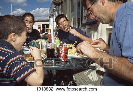 Family Eating Fish And Chips View Large Photo Image Stock Image - Family Eating Fish And Chips. Fotosearch