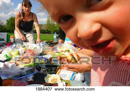 Family Having A Picnic, Close Up View Large Photo Image Stock Photo - Family Having A Picnic, Close Up. Fotosearch