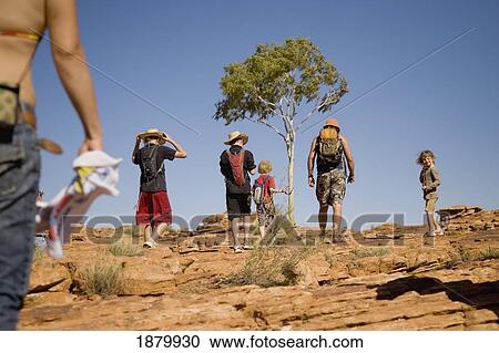 Family Hiking On Sandstone Rocks In Kings Canyon View Large Photo Image Stock Image - Family Hiking On Sandstone Rocks In Kings Canyon. Fotosearch