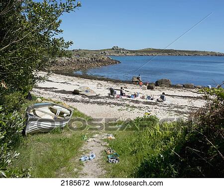 Family On Beach, Cove Vean, St Agnes, Isles Of Scilly, Cornwall, Uk, Europe View Large Photo Image Stock Image - Family On Beach, Cove Vean, St Agnes, Isles Of Scilly, Cornwall, Uk, Europe. Fotosearch