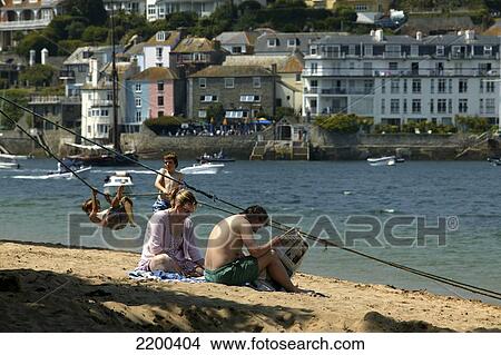 Family On Beach, Salcombe, Devon, England, Uk Doug Mckinlay/Axiom View Large Photo Image Picture - Family On Beach, Salcombe, Devon, England, Uk Doug Mckinlay/Axiom. Fotosearch