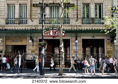 Stock Image - Famous Cafe Tortoni, The Oldest Cafe In Buenos Aires, San Nicolas, Buenos Aires, Argentina. Fotosearch
