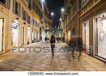 Famous shopping street, via della spiga; Milan, Lombardy, Italy View Large Photo Image Stock Image - Famous shopping street, via della spiga; Milan, Lombardy, Italy. Fotosearch