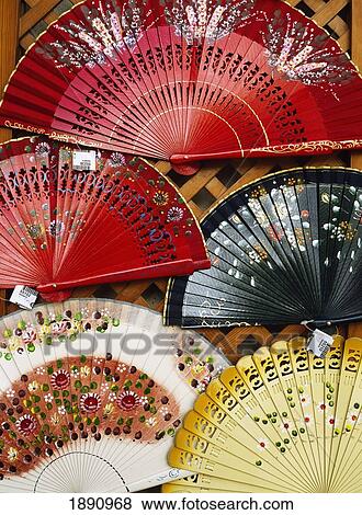 Stock Photo - Fans For Sale In Seville. Fotosearch