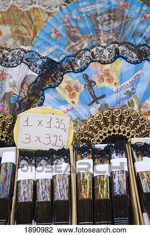 Stock Image - Fans For Sale In Torremolinos. Fotosearch