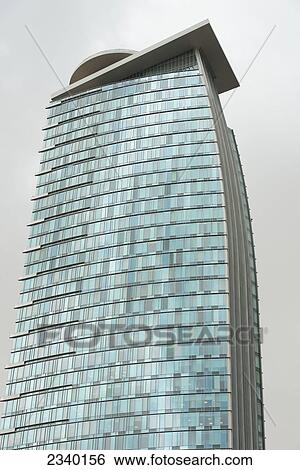 Stock Photograph - Fantastic Downtown Architecture; Doha, Na, Qatar. Fotosearch