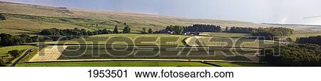 Stock Image - Farm Fields; Northumberland England. Fotosearch