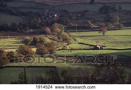 Farm House And Fields In Autumn View Large Photo Image Picture - Farm House And Fields In Autumn. Fotosearch
