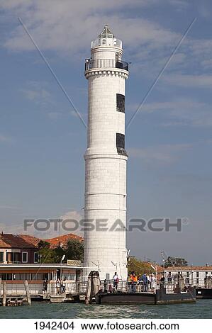 Picture - Faro Ferry Station And Lighthouse; Murano Italy. Fotosearch