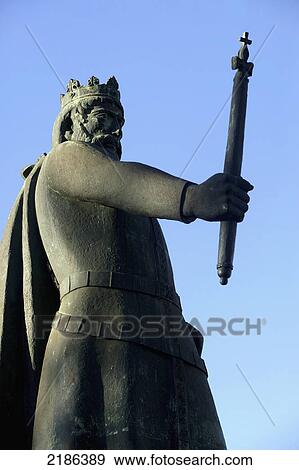 Faro, Portugal. Statue Of King Dom Afonso, Who Sacked Faro In 1249, Pushing The Moors Out Of The City. View Large Photo Image Stock Photo - Faro, Portugal. Statue Of King Dom Afonso, Who Sacked Faro In 1249, Pushing The Moors Out Of The City.. Fotosearch