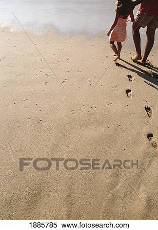 Father And Daughter Walking Along The Beach, Lisbon View Large Photo Image Stock Photography - Father And Daughter Walking Along The Beach, Lisbon. Fotosearch