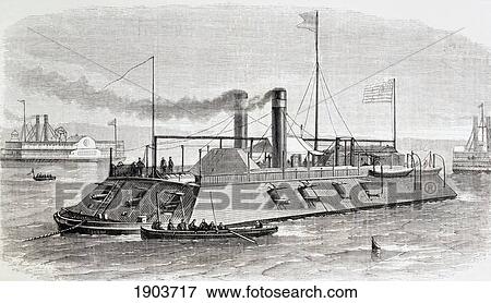 Federal Gunboat Used During The Naval Battle Of Memphis, Tennessee, June 6 1862. From El Museo Universal, Published Madrid 1862. View Large Photo Image Stock Photo - Federal Gunboat Used During The Naval Battle Of Memphis, Tennessee, June 6 1862. From El Museo Universal, Published Madrid 1862.. Fotosearch