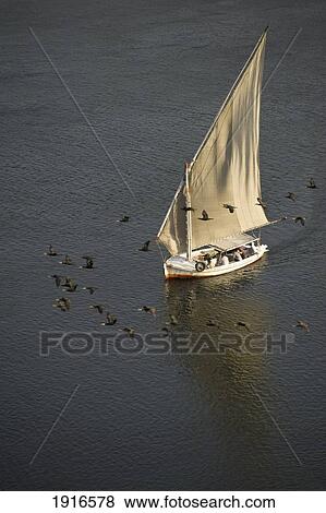 Stock Photo - Felucca On River Nile. Fotosearch