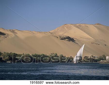 Stock Photo - Felucca On River Nile. Fotosearch