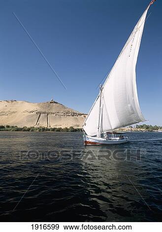 Stock Photo - Felucca On River Nile. Fotosearch