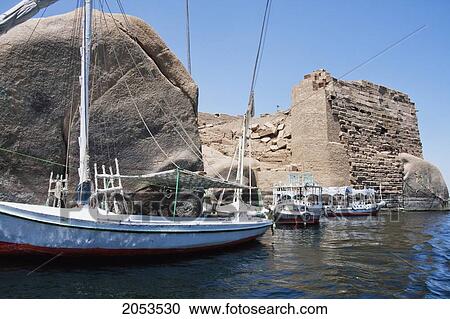 Felucca On The Nile By The Nilometer On Elephantine Island, Aswan, Egypt View Large Photo Image Stock Image - Felucca On The Nile By The Nilometer On Elephantine Island, Aswan, Egypt. Fotosearch