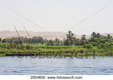 Stock Photography - Felucca On The Nile River Between Aswan And Esna, Aswan, Egypt. Fotosearch