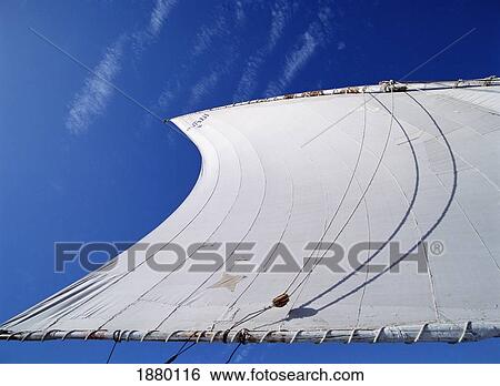 Stock Photograph - Felucca Sail, Close Up. Fotosearch