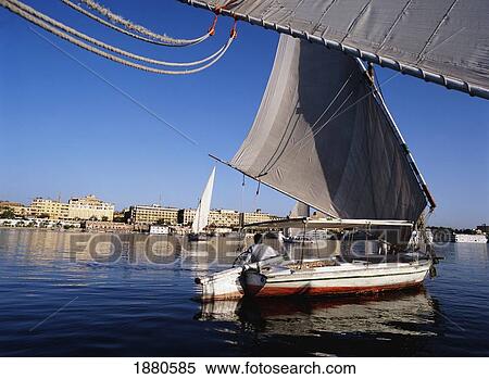 Feluccas Sailing Along The Nile View Large Photo Image Stock Photography - Feluccas Sailing Along The Nile. Fotosearch
