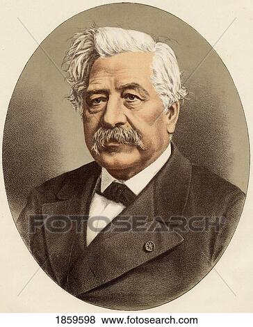 Stock Photo - Ferdinand-Marie De Lesseps, Vicomte 1805-1894. French Diplomat Famous For Building The Suez Canal. From A Photograph By Monsieur Nadar.. Fotosearch