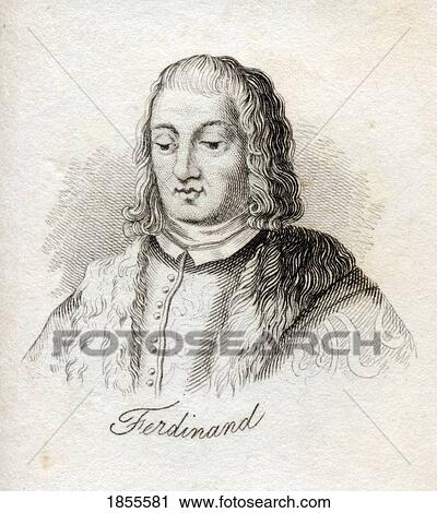 Stock Image - Ferdinand V Called The Catholic 1452-1516 King Of Castile As Ferdinand Ii Also King Of Sicily And Of AragÃƒÆ’Ã‚Â³n As Ferdinand Iii King Of Naples From The Book Crabbs Historical Dictionary Published 1825. Fotosearch