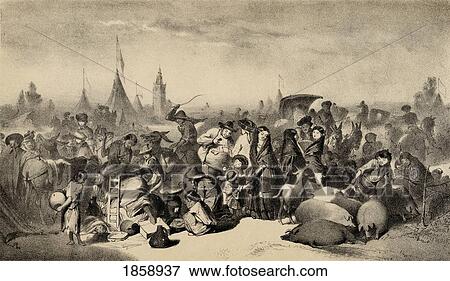 Feria, Seville, Spain. 19Th Century Lithograph By Dickinson Brothers. View Large Photo Image Stock Photo - Feria, Seville, Spain. 19Th Century Lithograph By Dickinson Brothers.. Fotosearch