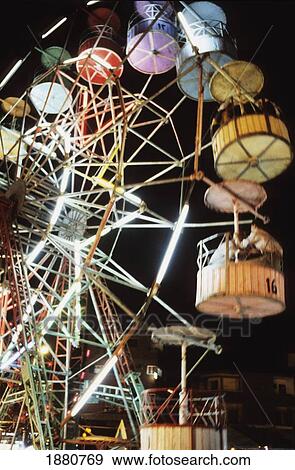 Ferris Wheel At Fairground View Large Photo Image Stock Photo - Ferris Wheel At Fairground. Fotosearch