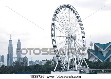 Stock Photograph - Ferris Wheel In Kuala Lumpur; Malaysia Peninsula, Malaysia. Fotosearch