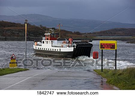Stock Photo - Ferry; Argyl And Bute, Scotland, Uk. Fotosearch