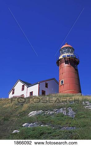 Stock Image - Ferryland Head Lighthouse, Trespassey, Newfoundland, Canada. Fotosearch