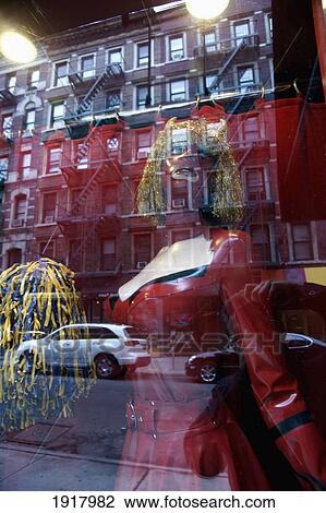 Stock Image - Fetish Shop Window And Tenements. Fotosearch