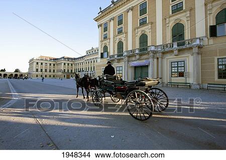 Fiaker (Viennese two-horse hackney carriage) at Schonbrunn Palace, Vienna (Wien), Austria View Large Photo Image Picture - Fiaker (Viennese two-horse hackney carriage) at Schonbrunn Palace, Vienna (Wien), Austria. Fotosearch