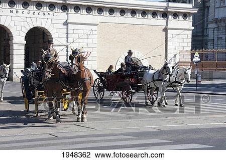 Fiakers (Viennese two-horse hackney carriages), Vienna (Wien), Austria View Large Photo Image Stock Image - Fiakers (Viennese two-horse hackney carriages), Vienna (Wien), Austria. Fotosearch