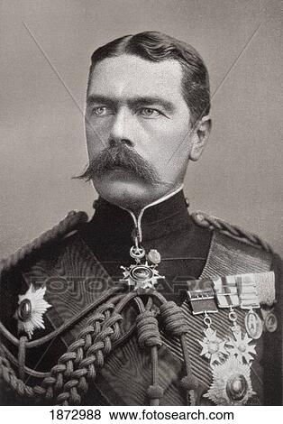 Stock Photo - Field Marshal Horatio Herbert Kitchener, 1St Earl Kitchener, 1850 To 1916. British Field Marshal, Diplomat And Statesman. From The Book South Africa And The Transvaal War By Louis Creswicke, Published 1900.. Fotosearch