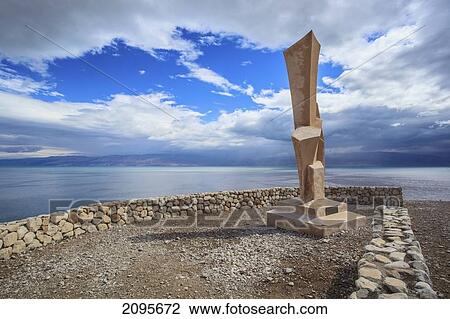 Stock Image - Field School Monument At The Edge Of The Dead Sea; Ein Gedi Israel. Fotosearch