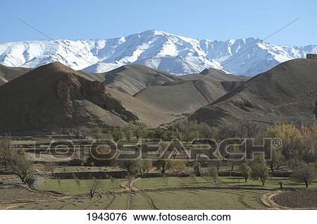 Stock Photograph - Fields In Shekh Ali, Parwan Province, Afghanistan. Fotosearch