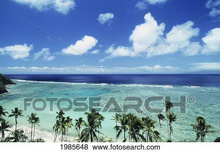 Fiji, Coastal scenic view; Wakaya Island View Large Photo Image Stock Photo - Fiji, Coastal scenic view; Wakaya Island. Fotosearch