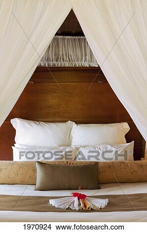 Picture - Fiji, Matangi Private Island Resort, Bedroom In Guest Bure.. Fotosearch