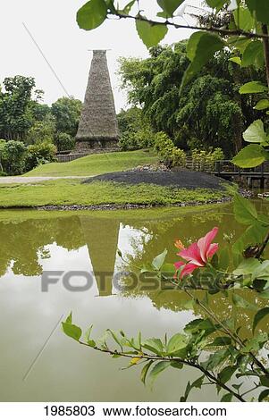 Fiji, Viti Levu, Coral Coast, Pacific Harbor, Tall bure by riverbank; Arts Village View Large Photo Image Stock Image - Fiji, Viti Levu, Coral Coast, Pacific Harbor, Tall bure by riverbank; Arts Village. Fotosearch