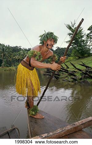 Fiji, Viti Levu, Fijian Man On Boat, Pacific Harbor Cultural Center, B1686 View Large Photo Image Picture - Fiji, Viti Levu, Fijian Man On Boat, Pacific Harbor Cultural Center, B1686. Fotosearch