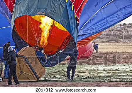 Filling A Hot Air Balloon At The Las Cruces Balloon Festival, New Mexico. View Large Photo Image Stock Image - Filling A Hot Air Balloon At The Las Cruces Balloon Festival, New Mexico.. Fotosearch