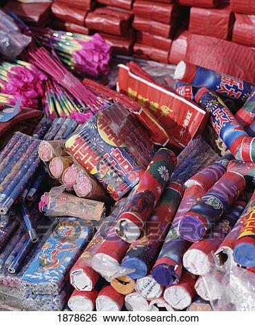 Stock Photograph - Fireworks On Sale. Fotosearch