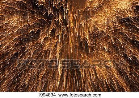 Picture - Fireworks Over English Bay Presented By Mexico During The 2006 Symphony Of Fire, Vancouver, British Columbia, Canada. Fotosearch