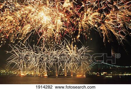 Fireworks Over Harbour View Large Photo Image Stock Image - Fireworks Over Harbour. Fotosearch