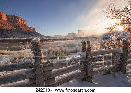 First light hits canyon floor along the Colorado Riverway Recreation Area near Moab; Utah, United States of America View Large Photo Image Stock Photo - First light hits canyon floor along the Colorado Riverway Recreation Area near Moab; Utah, United States of America. Fotosearch