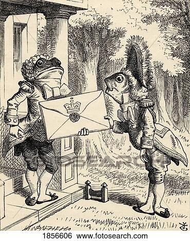 Stock Photograph - Fish Footman Illustration By John Tenniel From The Book Alices's Adventures In Wonderland By Lewis Carroll Published 1891. Fotosearch