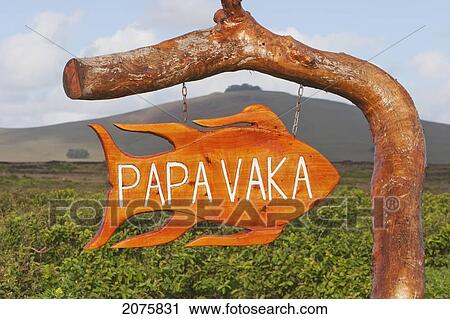 Fish-Shaped Sign At Papa Vaka, Rapa Nui (Easter Island), Chile View Large Photo Image Stock Image - Fish-Shaped Sign At Papa Vaka, Rapa Nui (Easter Island), Chile. Fotosearch