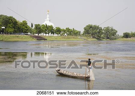 Fisherman And Vishwa Shanti Stupa, Vaishali, Bihar, India View Large Photo Image Stock Image - Fisherman And Vishwa Shanti Stupa, Vaishali, Bihar, India. Fotosearch