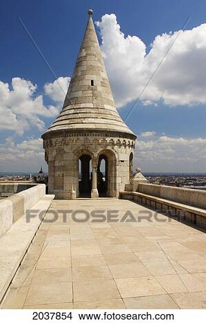 Fisherman's Bastion In The Castle District; Budapest Hungary View Large Photo Image Picture - Fisherman's Bastion In The Castle District; Budapest Hungary. Fotosearch